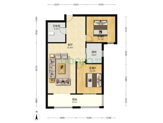老城区的精品楼盘，位置好，配套设施齐全，西丁，双塔-户型图