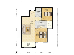 香港豪庭 2室1厅 南-涿州香港豪庭户型图