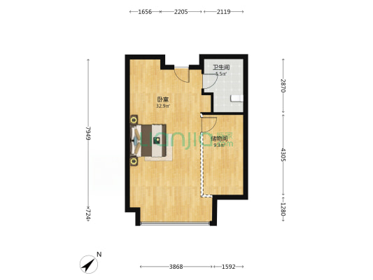 万贯金府星座 1室0厅1卫 74平方