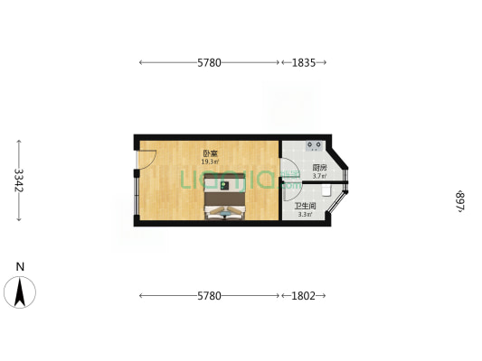 静海路82号 1室0厅1卫 41平方