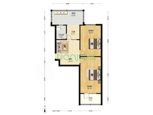 友谊北大街189号 2室1厅1卫 74平方