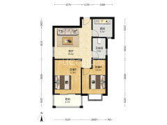 房本满二，正规两居室，中间楼层，采光好，带装修-涿州天保郦景户型图