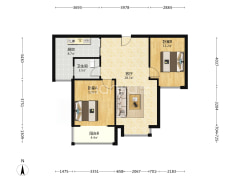 天伦湾馨园精装大两居，可拎包入住，满二税低-涿州天伦湾馨园户型图