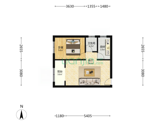 水岸花城，一线河景美宅，标准现房，即买即住-户型图