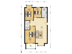 花园洋房社区  一梯两户 南北通透格局好-涿州名流枫景洋房户型图