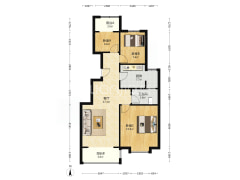 华融现代城 3室1厅 南 北-涿州华融现代城户型图