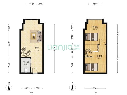 佳兆业云顶都汇 2室1厅1卫 41平方