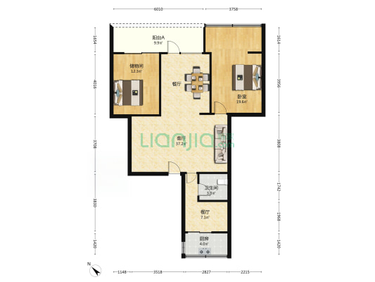 馨和苑(成华) 1室2厅1卫 98平方