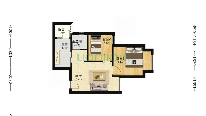 旭辉城橙郡二手房实景图
