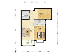 全南两居 精装 拎包入住 好楼层 全天采光无遮挡-涿州香邑溪谷上园户型图