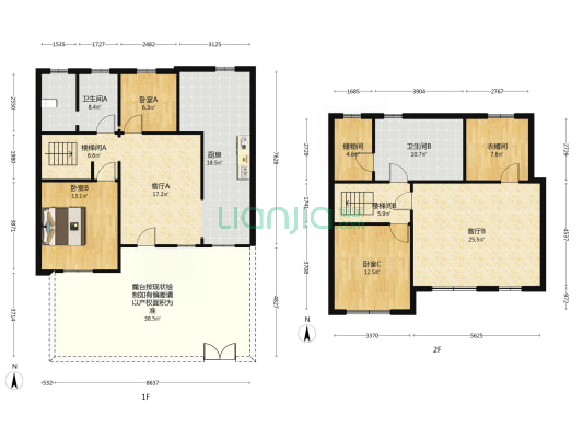 40万精装修 独门独院 二层小楼 可以过户-户型图
