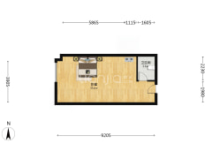 同善园银座 1室1厅 西-涿州同善园银座户型图