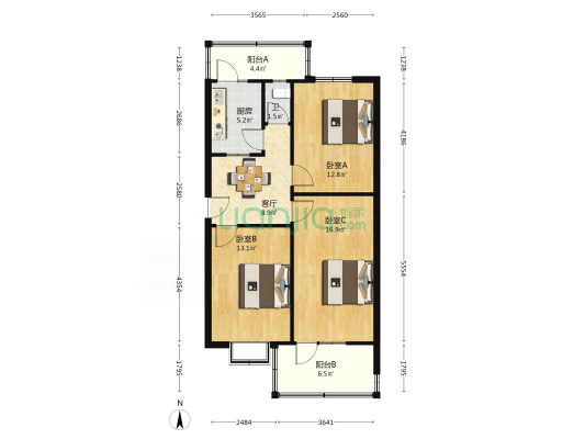 兴石里 3室1厅1卫 75平方