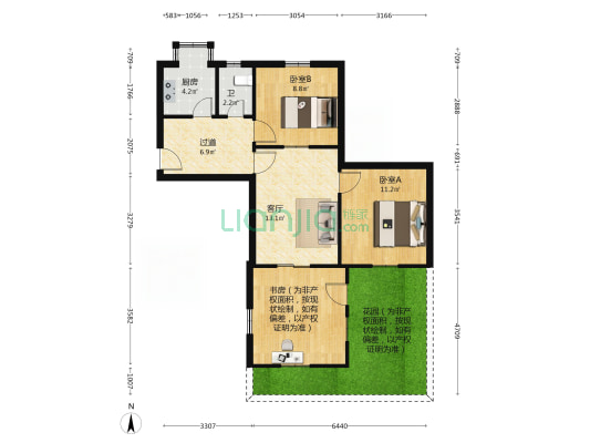 南丰街6号院(寺坡路6号院) 3室1厅1卫 60平方