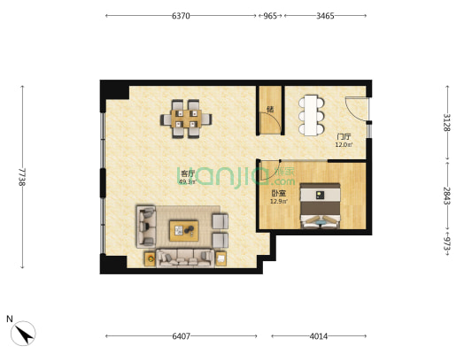华乐商务中心 1室1厅0卫 124平方