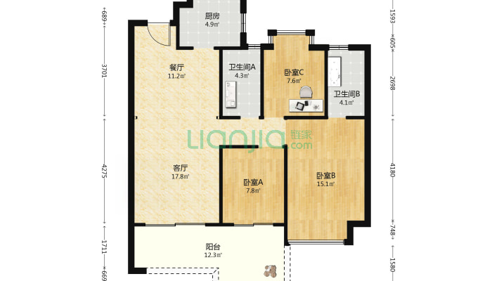 绿地东海岸三期海悦豪苑二手房实景图