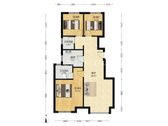中国铁建樾府国际 3室2厅 南 北-涿州中国铁建樾府国际户型图