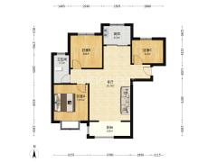 香邑溪谷 3室1厅 南 北-涿州香邑溪谷户型图