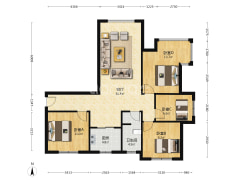 K2狮子城南区 3室2厅 南 北-涿州K2狮子城南区户型图