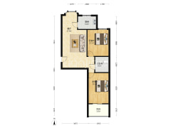 德信公园名流五期，集中供暖，南北通透两居-涿州名流枫景五期户型图