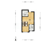 高铁小户型一居室 业主诚意出售 价格可议-涿州鸿坤新维港户型图