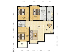 联合七号院 3室2厅 南 北-涿州联合七号院户型图