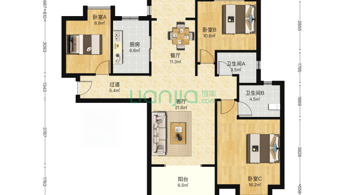 沙湖港湾三期二手房实景图