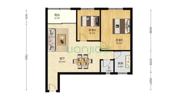 麦地花园二手房实景图
