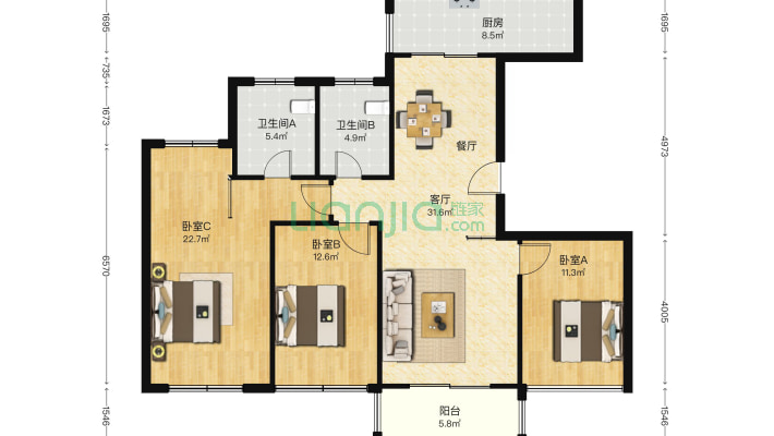 山湖湾北区二手房实景图