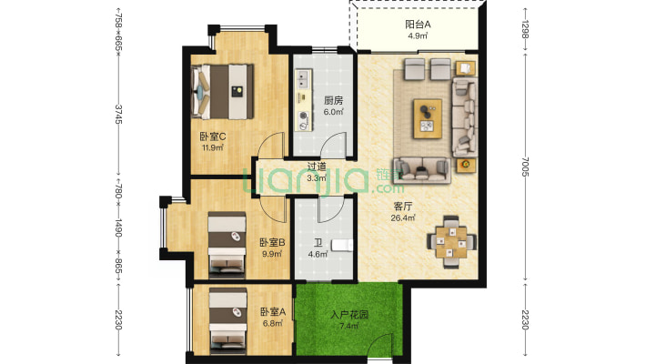 时代华庭二手房实景图