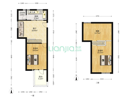 健安坊 2室1厅1卫 85平方