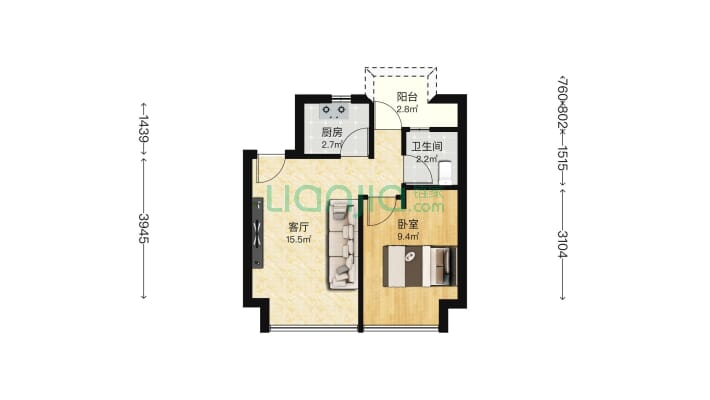 青年城邦园二手房实景图
