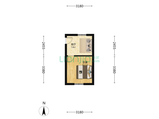 东华街44号 1室1厅0卫 26平方