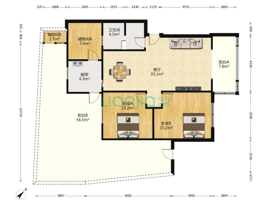和平小区 2室1厅1卫 101平方