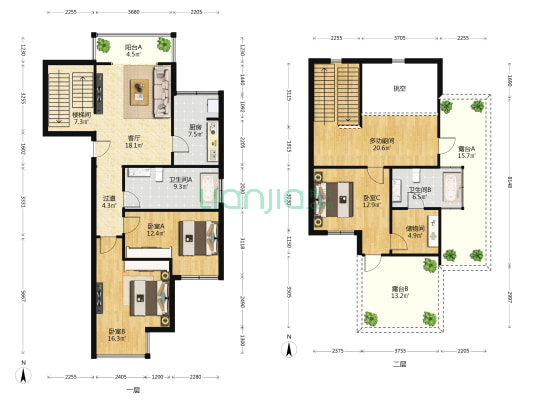 温泉水镇 4室1厅2卫 147平方