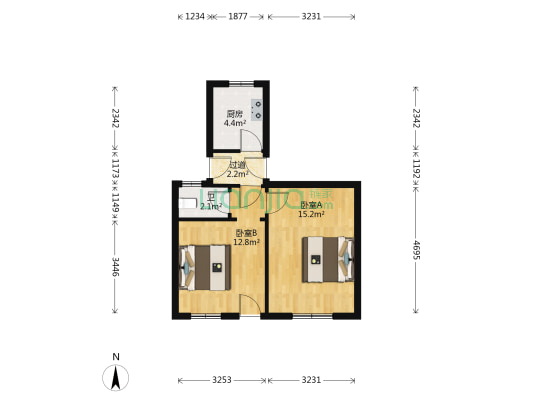 白鹭新村 2室0厅1卫 43平方