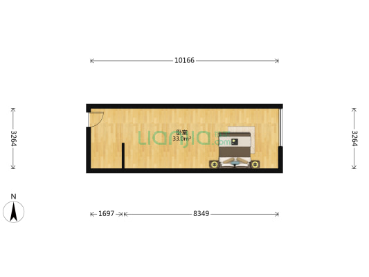 天健汇 1室0厅0卫 51平方