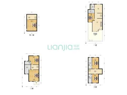 4A级高尔夫别墅景区，联排别墅，大面积私人庭院。-户型图