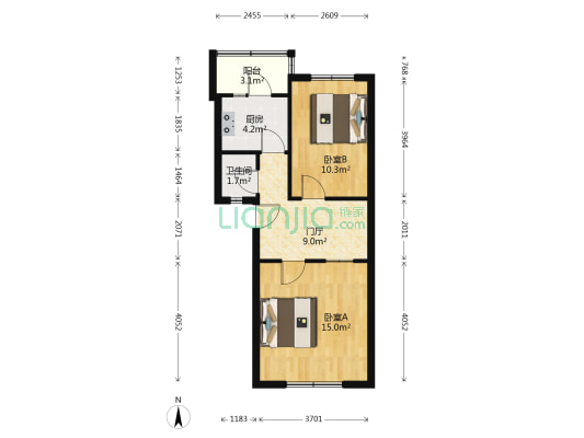 荣迁里 2室0厅1卫 54平方
