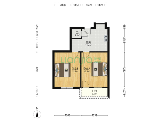 茂林路21栋 2室0厅1卫 49平方