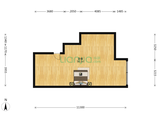 杂技团宿舍 1室0厅0卫 62平方