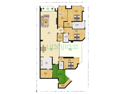 金海湾花园 4室2厅3卫 300平方