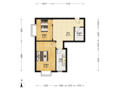 简单装修中间楼层两居室，看房方便价格可议-保定汇元新天地户型图