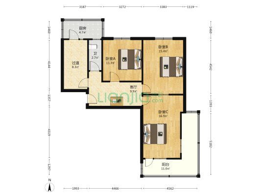 青园街137号 3室1厅1卫 94平方