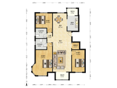 南北通透，总高11层，一梯两户，住在公园内-涿州幸福嘉园户型图