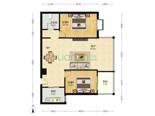 省质监局家属楼 2室1厅1卫 118平方