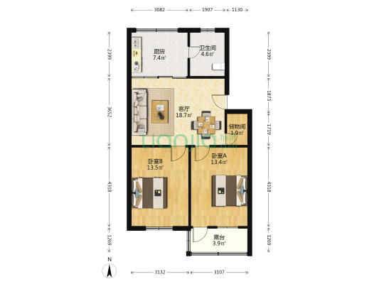 春晖社区回春路 2室1厅1卫 76平方