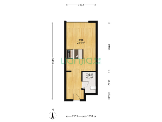 招商玺荟 1室0厅1卫 47平方