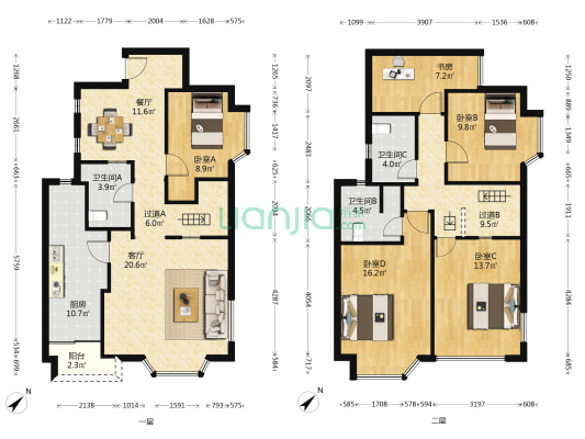 银翠苑 5室2厅3卫 149平方