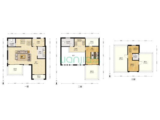 朗悦 1室1厅3卫 134平方
